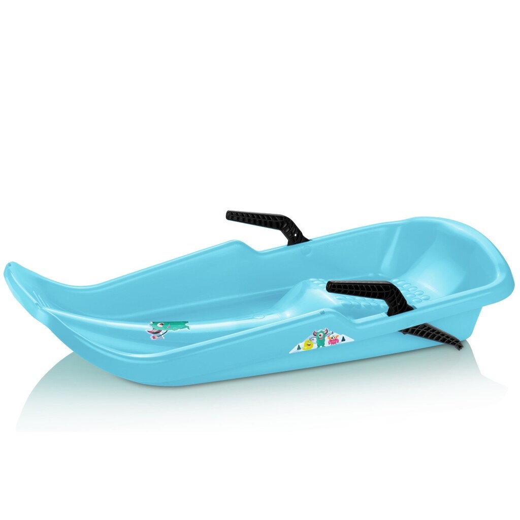 Twister Bobslæde / Kælk med håndbremser, Azurblå