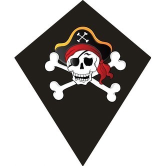 Pirat drage til børn fra 4 år,  73 x 60 cm