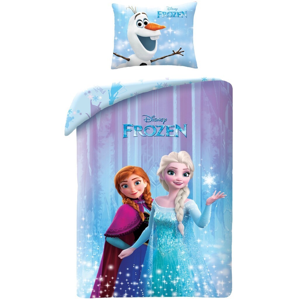 Disney Frost Sengetøj med Elsa, Anna & Olaf