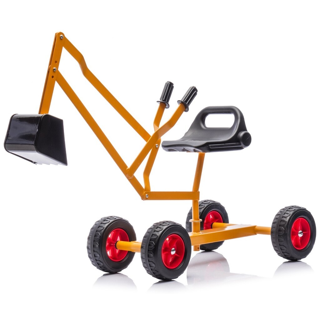 MegaLeg Metal Gravemaskine HQ3 med hjul til børn, Orange