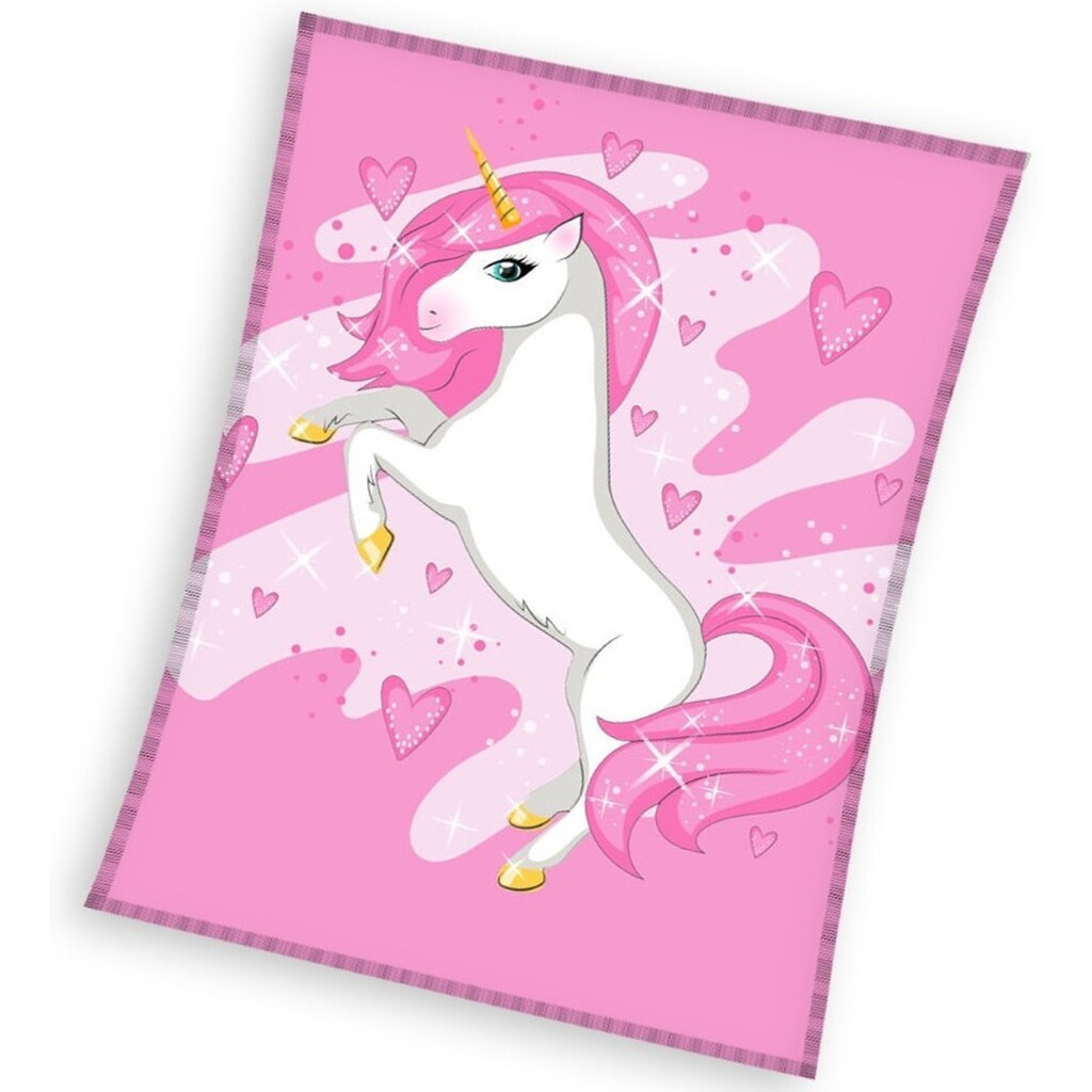Unicorn Enhjørning Fleece tæppe - 150 x 200 cm
