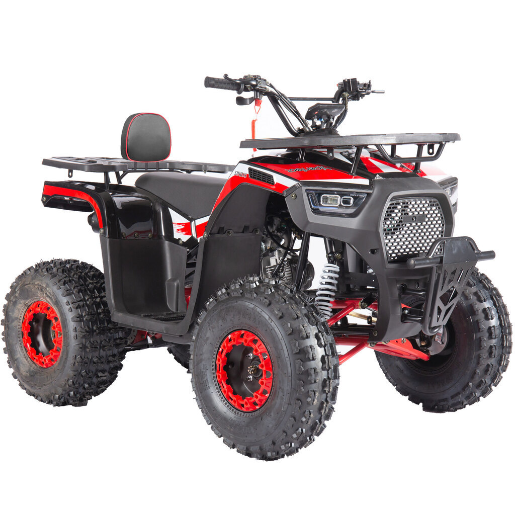 Sirius ATV 125CC m/3+1 Gear Sort/Rød 8''
