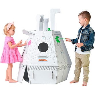 Redningskapsel i pap til farvelægning