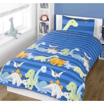 Dinosaur Blåt Sengetøj