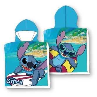 Disney Lilo og Stitch Blå Poncho badehåndklæde med hætte