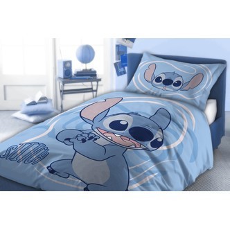 Disney Stitch Sengetøj (Blåt) - 100 procent bomuld