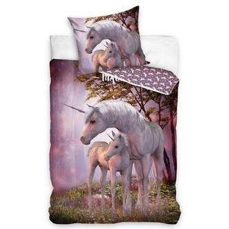 Unicorn Sengetøj 140 x 200, 100 procent bomuld