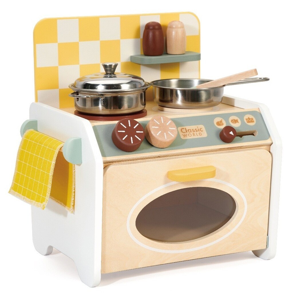 Classic World Mini Legekøkken i træ til børn (fra 3 år)
