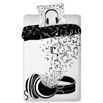 Teenager Musik Sengetøj 140x200 cm - 100 procent bomuld