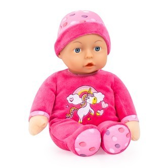 Bayer Design Min Første Baby Dukke med lyde 30cm - Mørk Pink