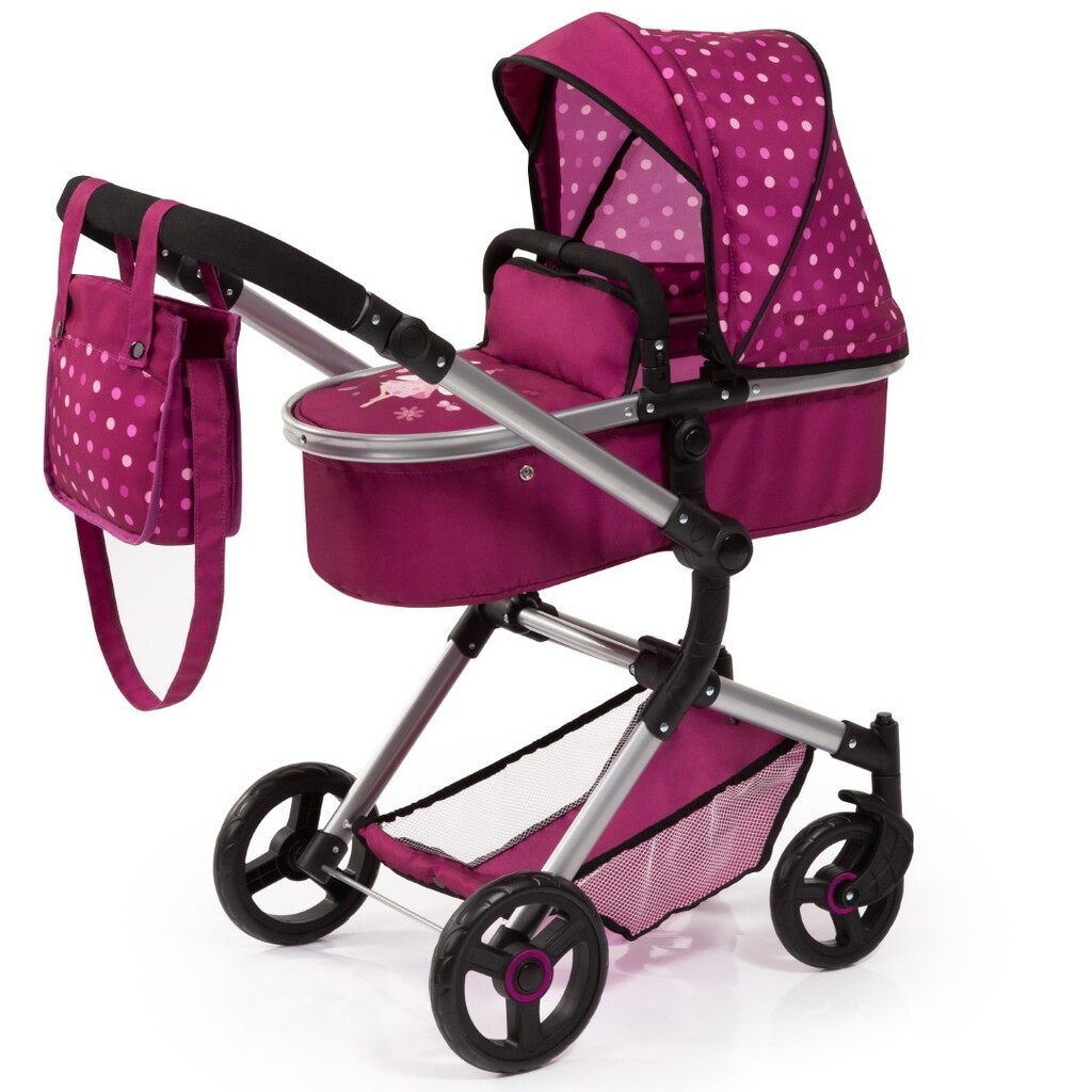 Bayer Design NEO VARIO Kombi Dukkevogn , Mørk pink