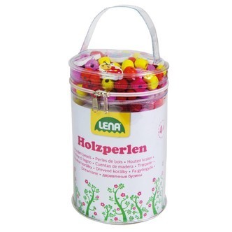 Træperler Stor pakke Pink - Lav-det-selv Halskæde