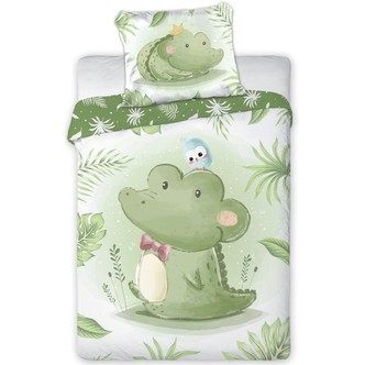 Baby Krokodille Junior Sengetøj 100x135 cm - 100 procent bomuld