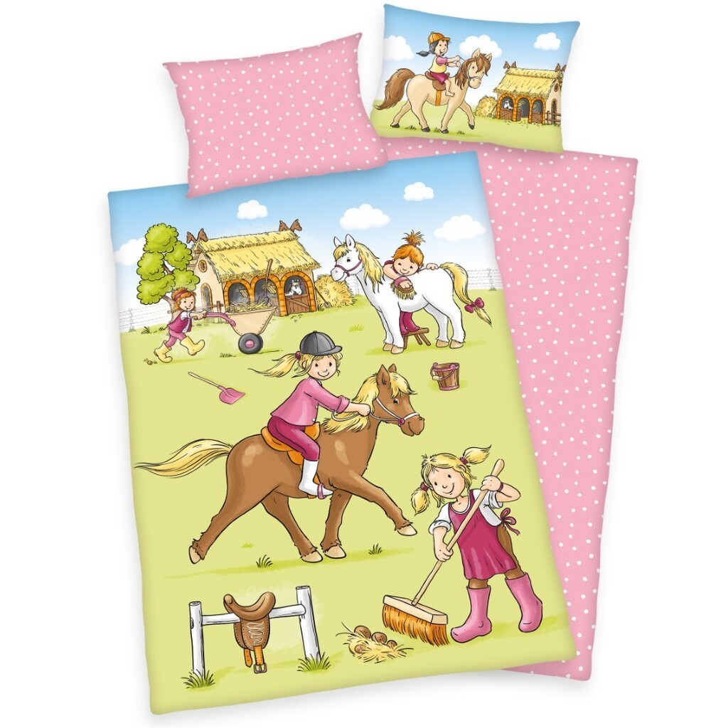 Pony Farm Bio Sengetøj 100x135 cm - 100 procent bomuld