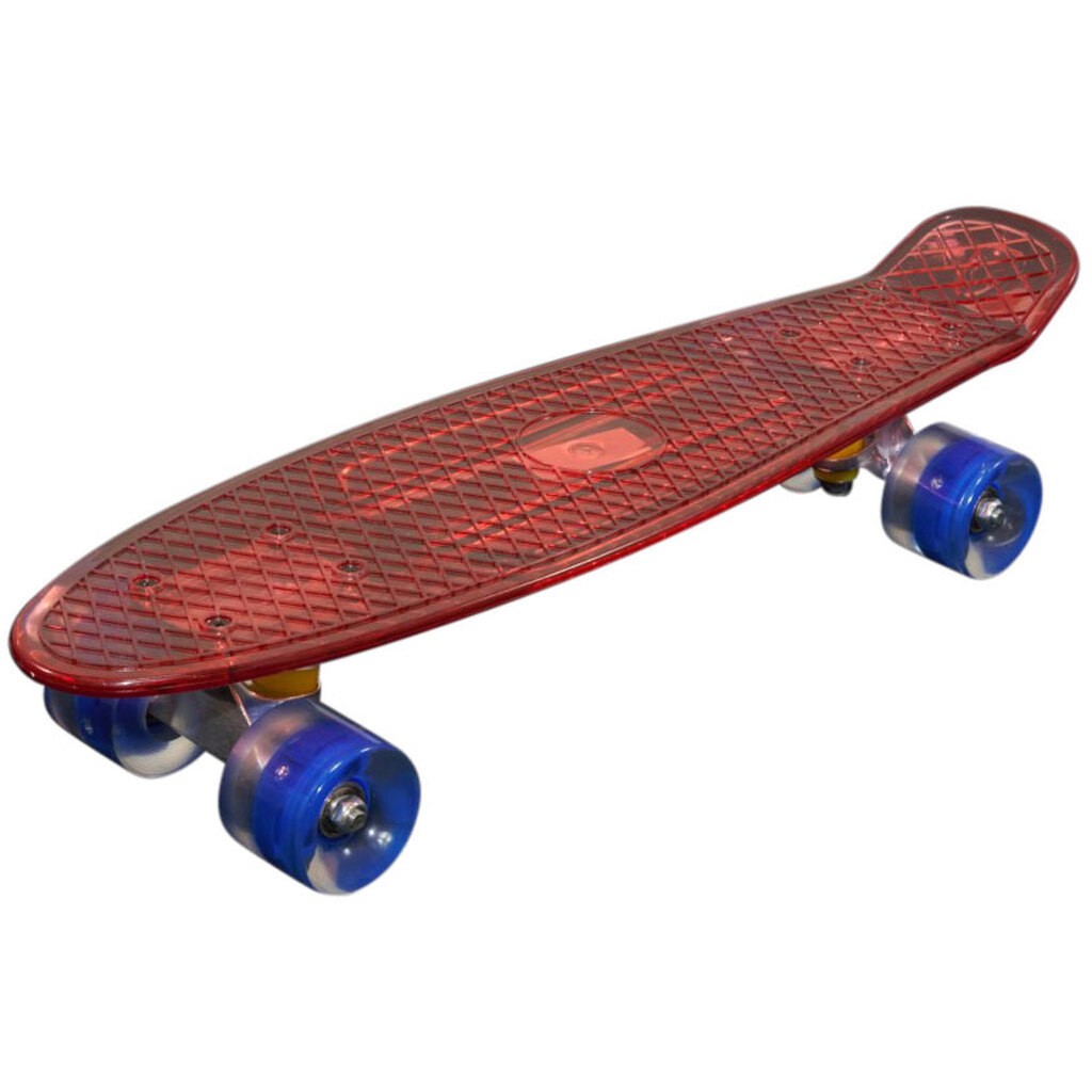 MCU-Sport  Rød Transparent LED Skateboard m/LED Lys + ABEC7
