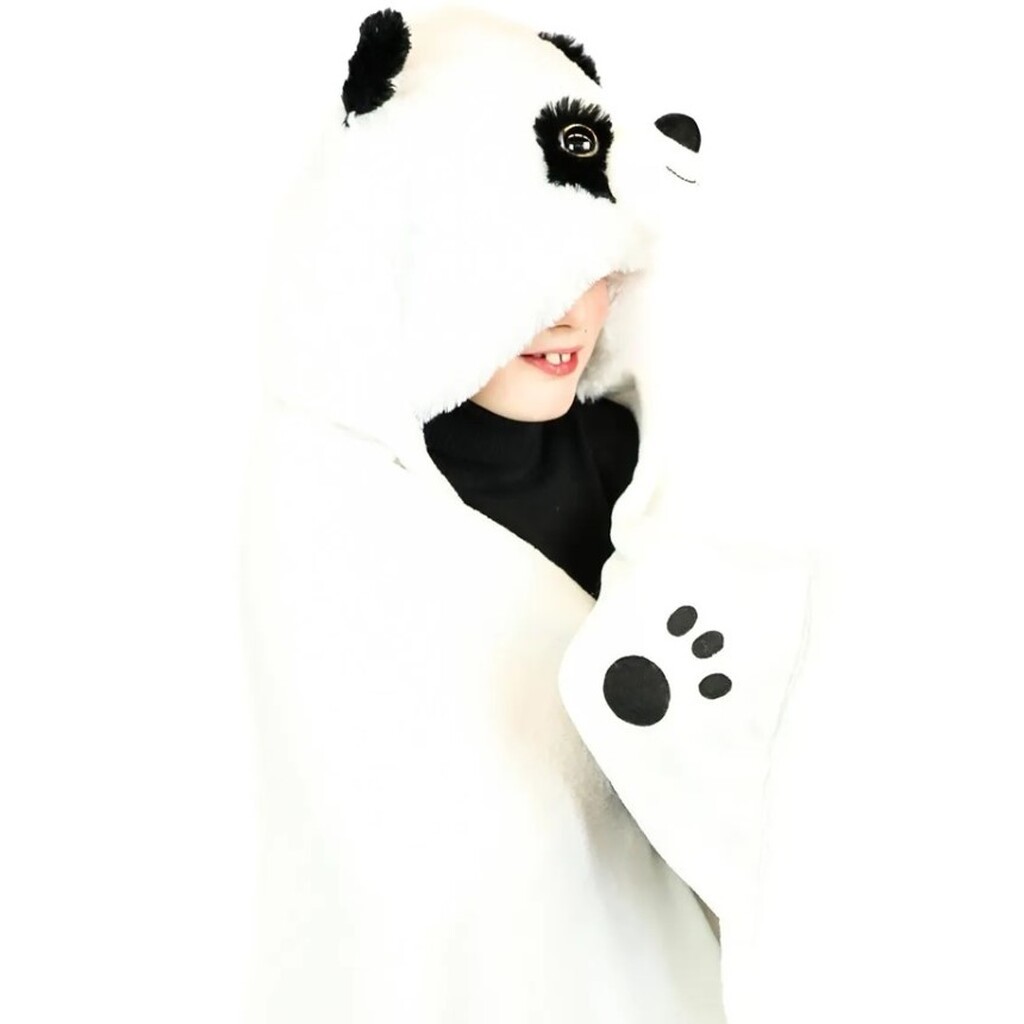Noxxiez dyre tæppe med hætte - Panda