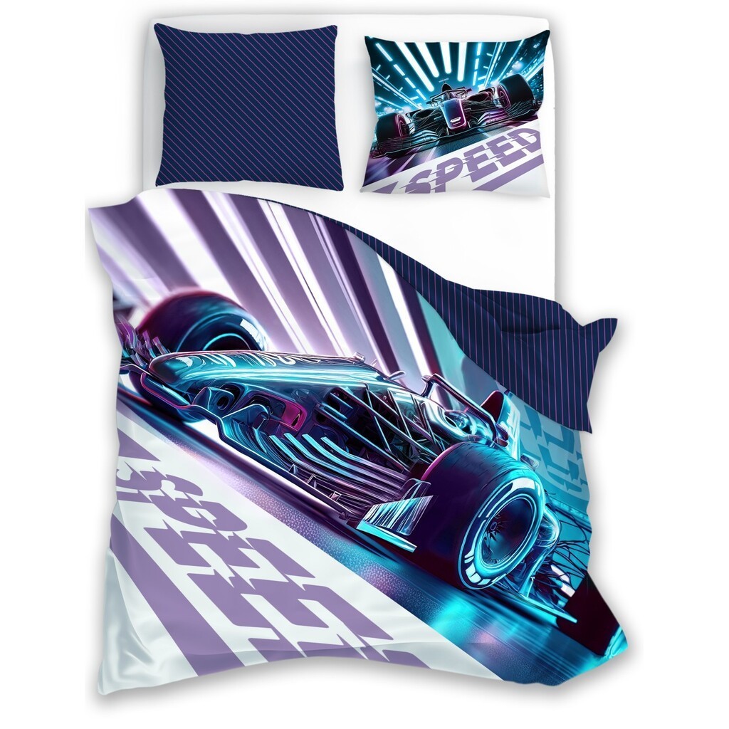 Teenager Speed Sengetøj 140x200 cm - 100 procent bomuld