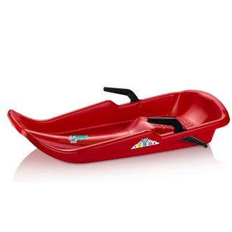 Twister Bobslæde / Kælk med håndbremser, Rød