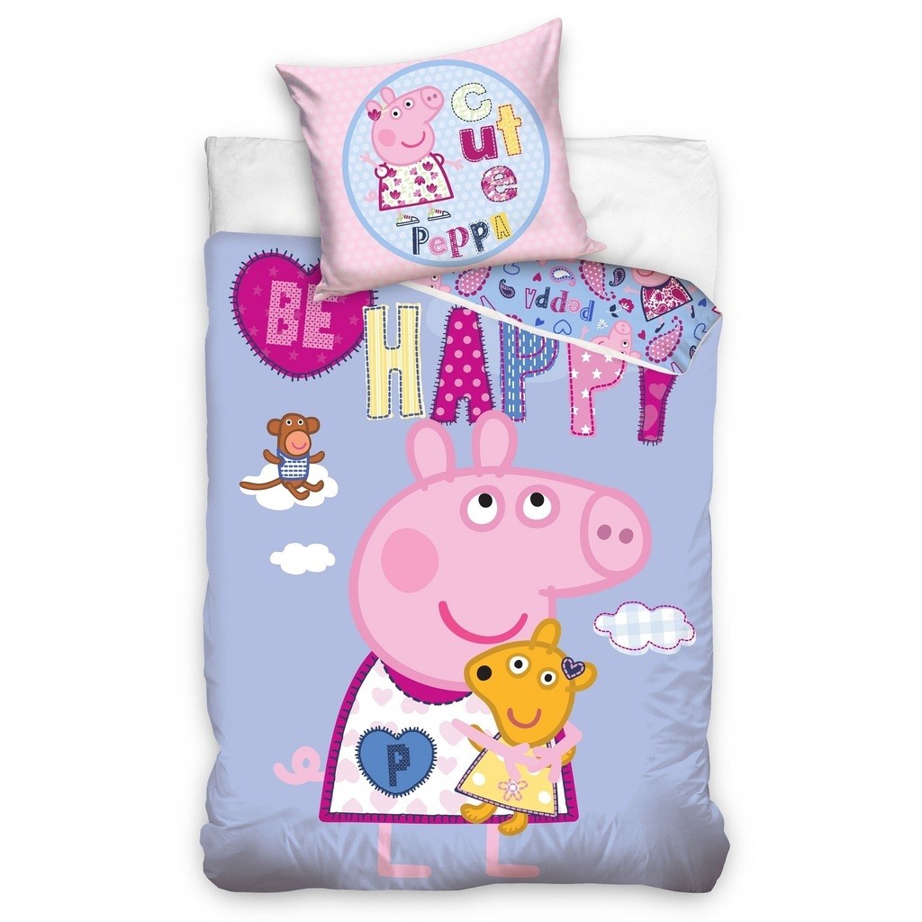 Gurli Gris 'Be Happy' Sengetøj, 100 procent bomuld