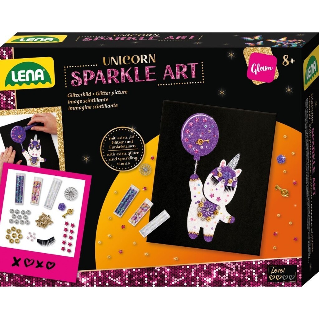 LENA Sparkle Art - Enhjørning Glittersæt