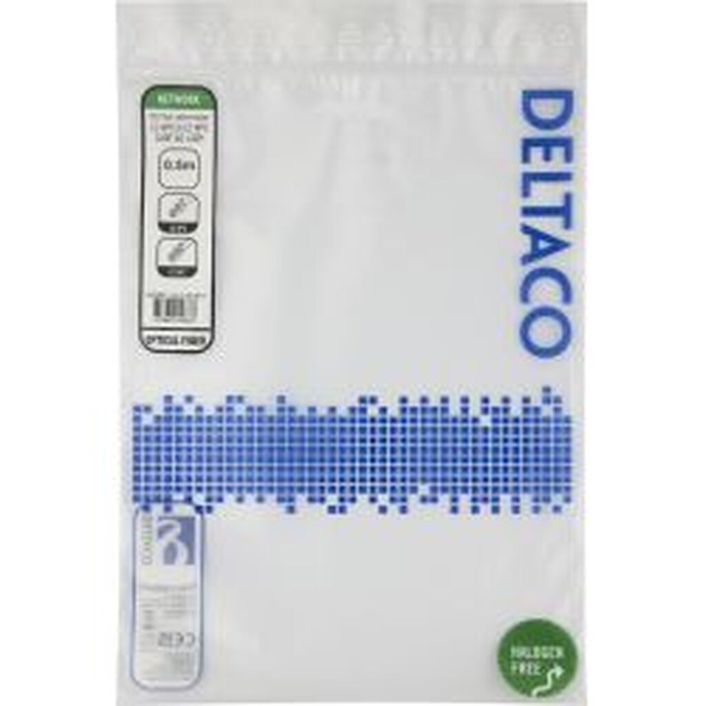 Deltaco Os2 Fiber Cable, Lc - Lc, Simplex, Apc/apc, 0,5m