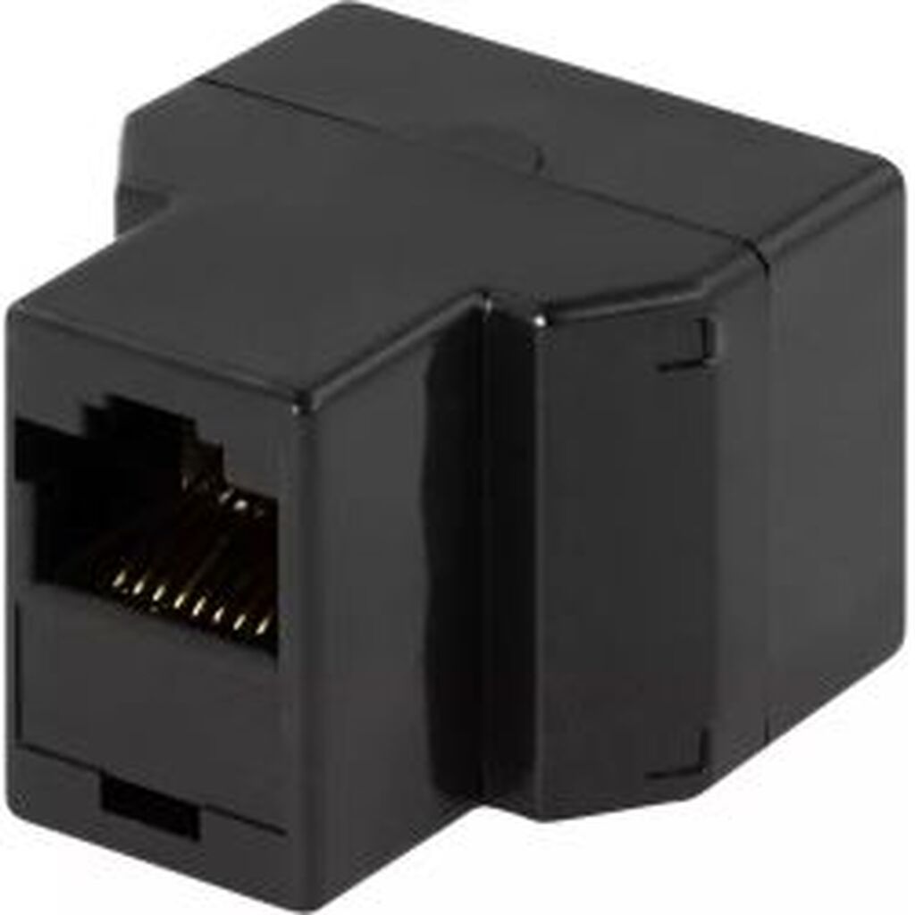 Deltaco Three-way Clutch 8p/8c Rj45, Black - Diverse
