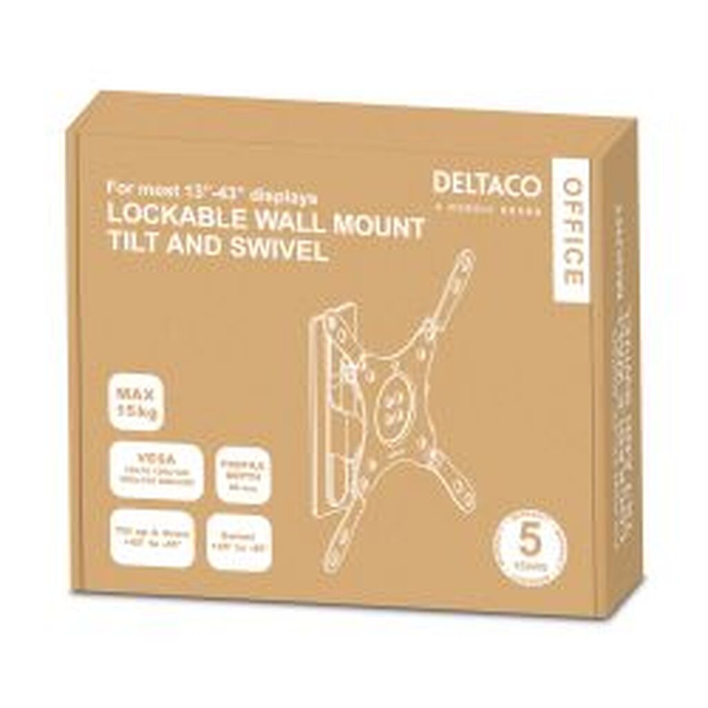 Deltaco Tv/monitor Wall Mount Rvs/motorhomes Turn Tilt 13 43