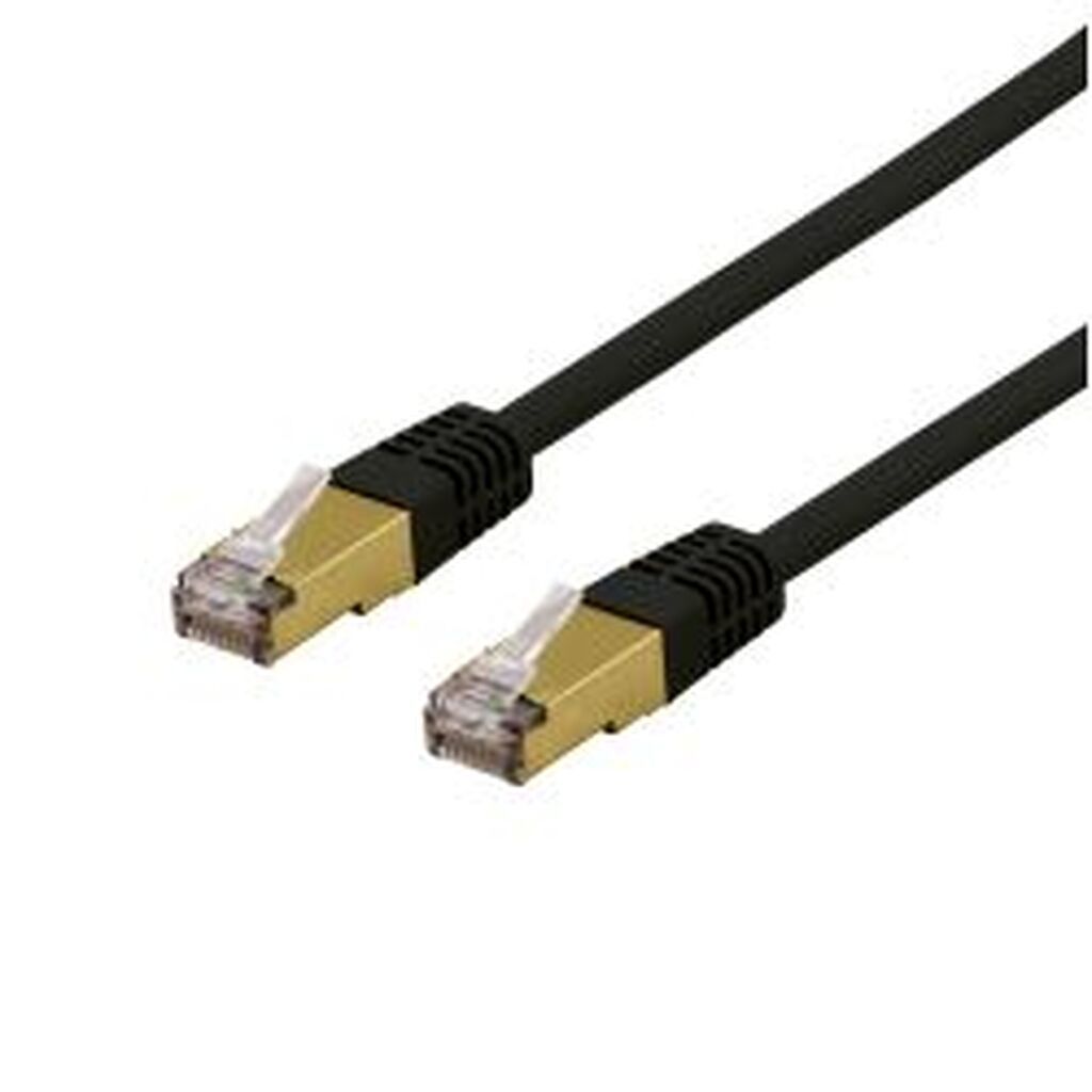 Deltaco S/ftp Cat6a Patch Cable, Delta Cert, Lszh, 0.5m, Black