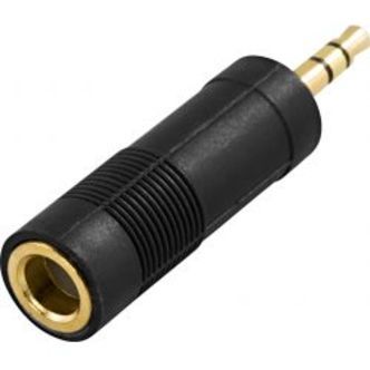 Deltaco Multimedia Adapter 6.3mm Fe - 3.5mm Stereo Ma