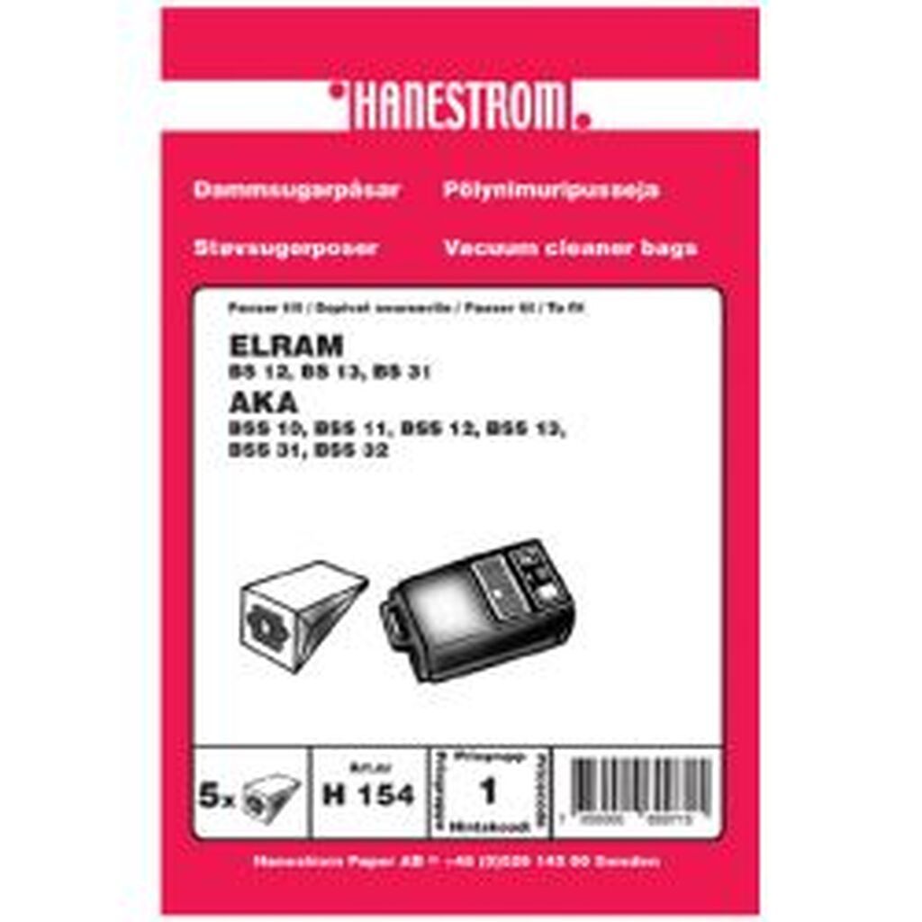 Hanestroem Dammsugarpåsar Elram Bs 12, Bs 13, Bs 31