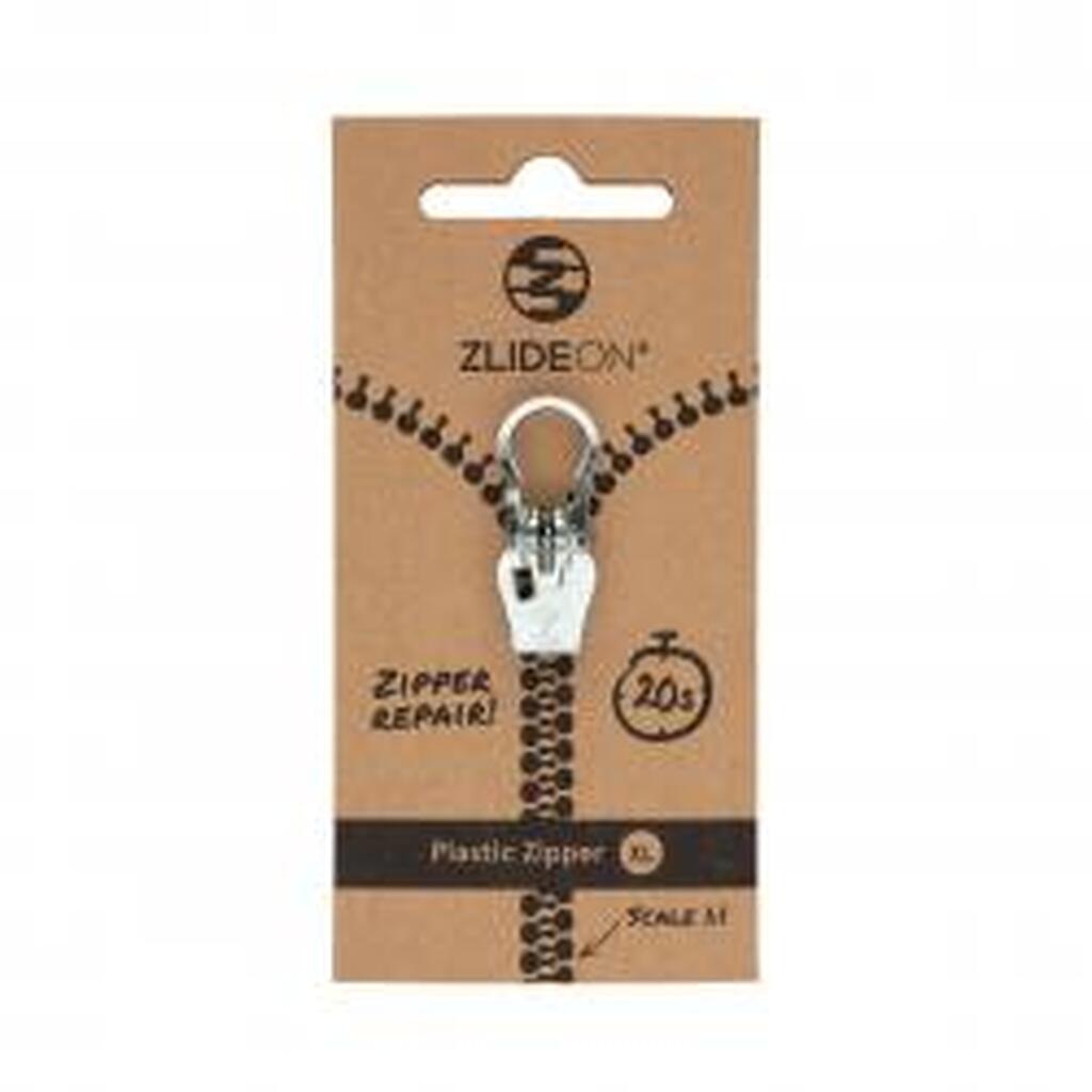 Zlideon Normal Plastic Zipper Xl - Silver - Str. XL - Lynlås