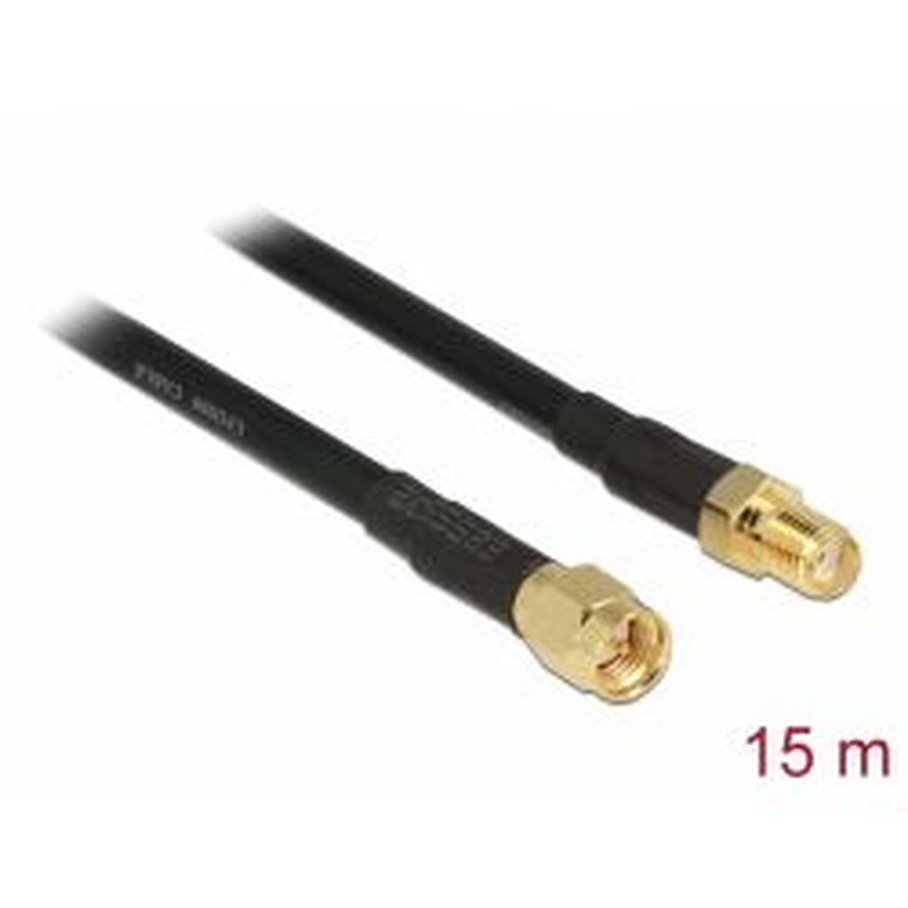 Delock Antenna Cable Sma Plug &gt; Sma Jack Cfd/rf200 15 M Low Loss