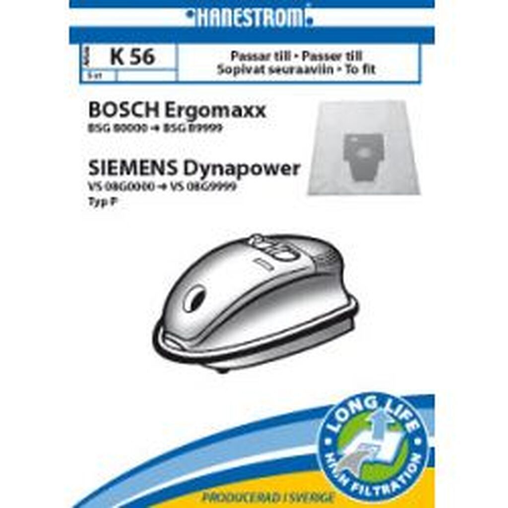 Hanestroem Vacuum Cleaner Bags K56