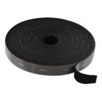 Deltaco Hook And Loop Fastener Cable Ties, Width 20mm, 5m, Black