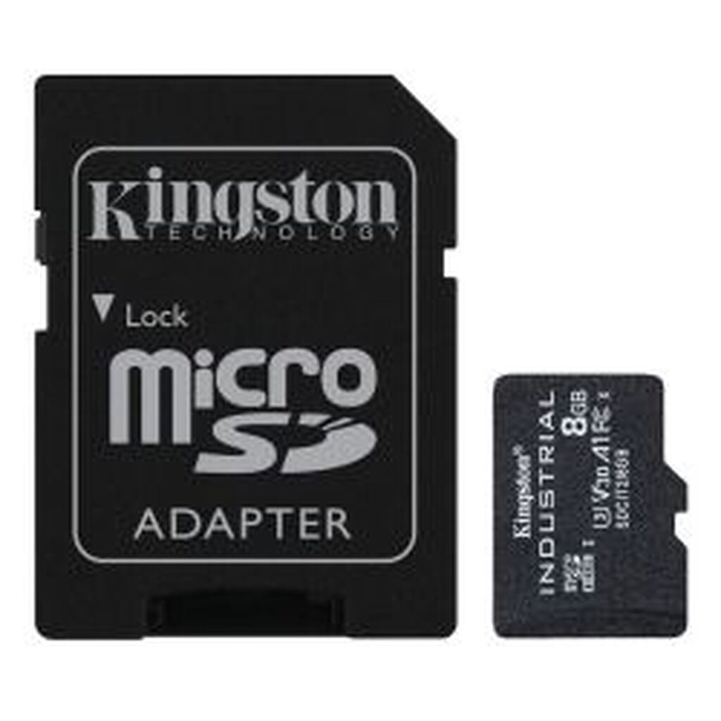 Kingston 8gb Microsdhc Industrial C10 A1 Pslc Card + Sd Adapter