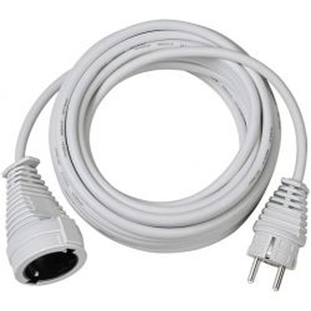 Brennenstuhl Earthed Extension Cable, Cee 7/7 - Cee 7/4, 5m, White