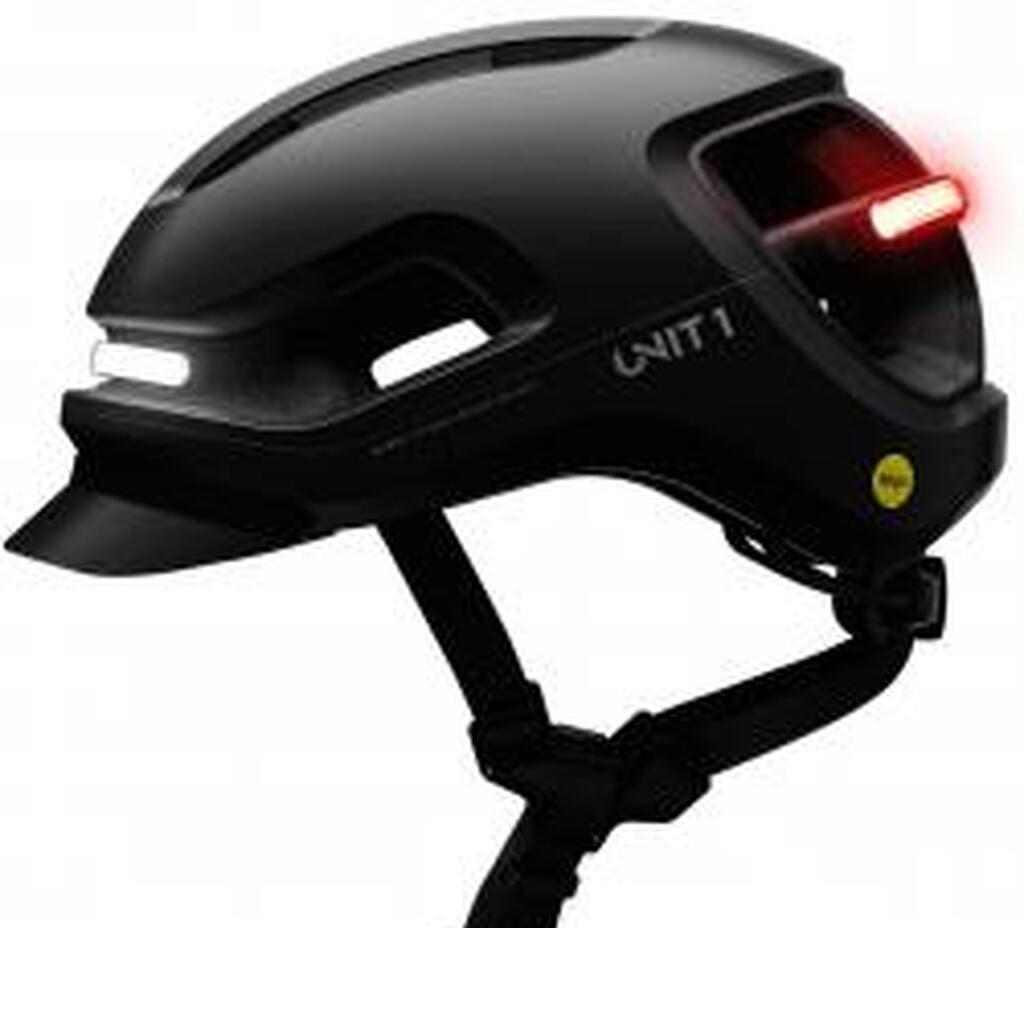 Unit 1 Aura Mips Smart Helmet Blackbird 55-59/m - Cykelhjelm