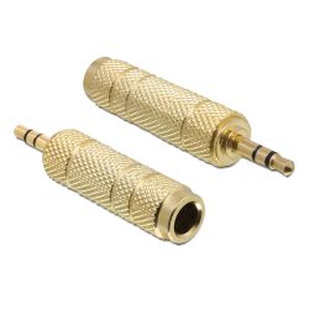 Delock Adapter Stereo Plug 3.5mm 3pin-stereo Jack 6.35mm 3pin Metal