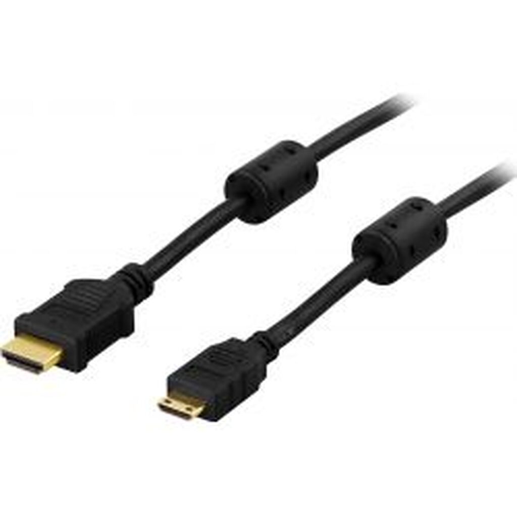 Deltaco Hdmi Cable, Hdmi High Speed With Ethernet, 4k, 1m, Black - Ledning