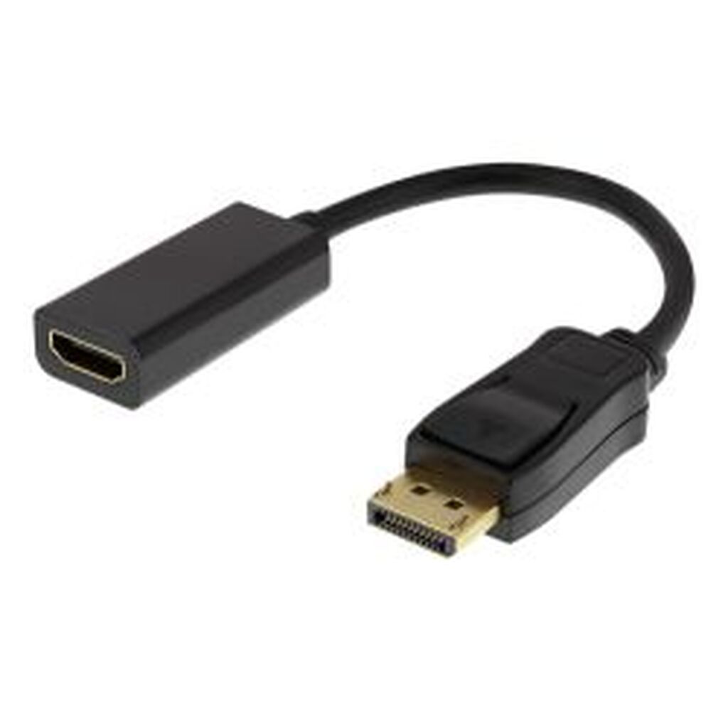 Deltaco Displayport To Hdmi Adaptor, 4k60hz, 0,2m, Black - Adaptor