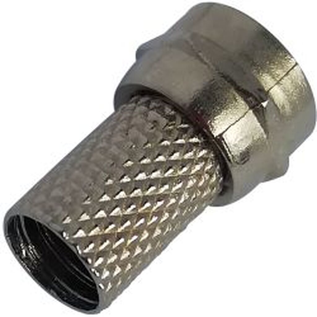 Deltaco F-connector Twist-on, 6,8mm, Rg-6, 2-pcs - Diverse