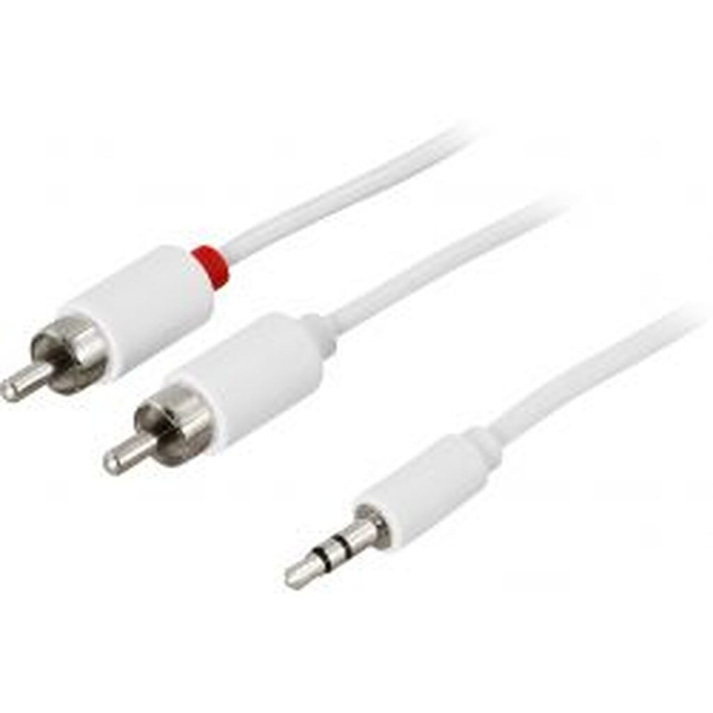 Deltaco Audio Cable 3.5mm Ma - 2xrca Ma 3m, White