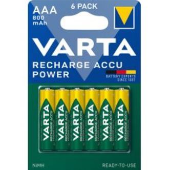Varta Recharge Charge Accu Power Aaa 800mah 6 Pack