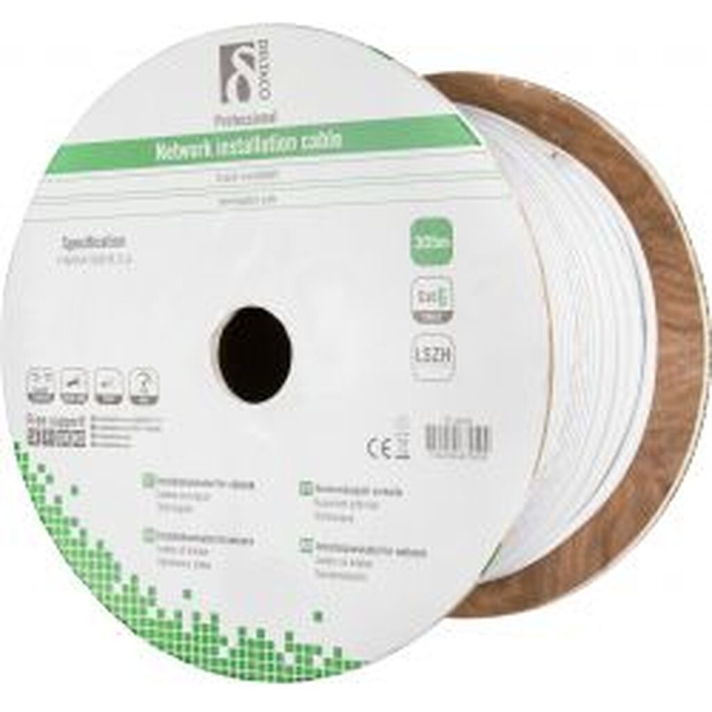 Deltaco F/utp Cat6 Installation Cable, 305m Drum, 250mhz