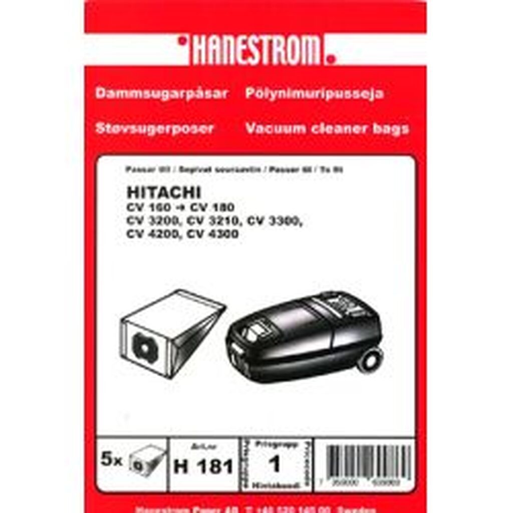 Hanestroem Dammsugarpåsar Hitachi Cv 160-180