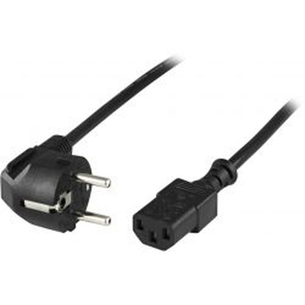 Deltaco Device Cable Pc Wall Angled Cee 7/7 & Iec C13 10m