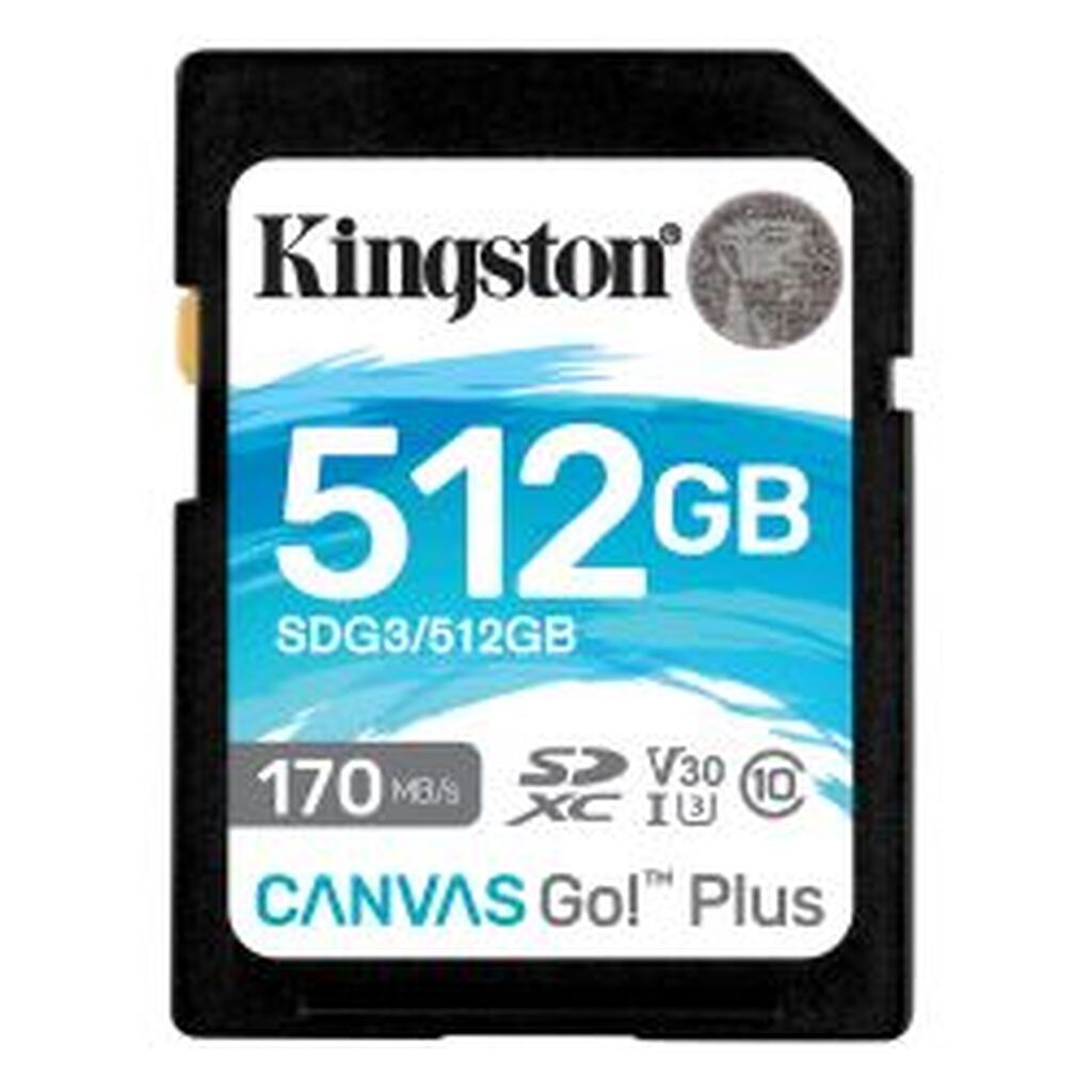 Kingston 512gb Sdxc Canvas Go Plus 170r C10 Uhs-i U3 V30