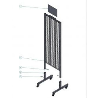 Auroragroup Display 2-sided, Black, Incl. 56 Hooks & 1 Sign Holder