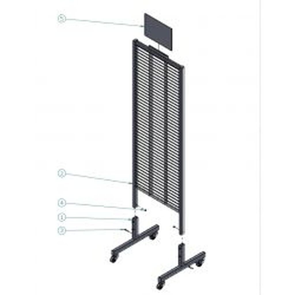 Auroragroup Display 2-sided, Black, Incl. 56 Hooks & 1 Sign Holder