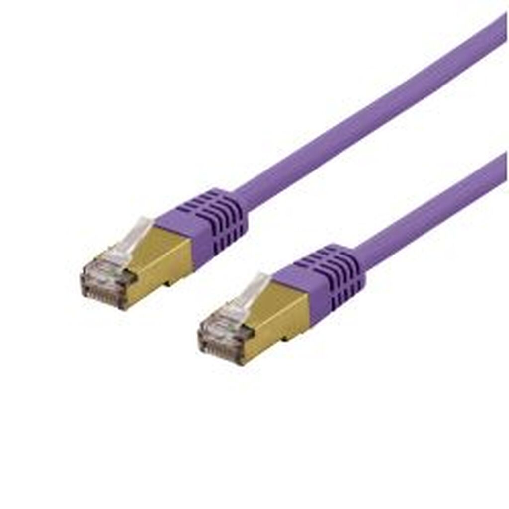 Deltaco S/ftp Cat6a Patch Cable 1m 500mhz Deltacertified Lszh Purple